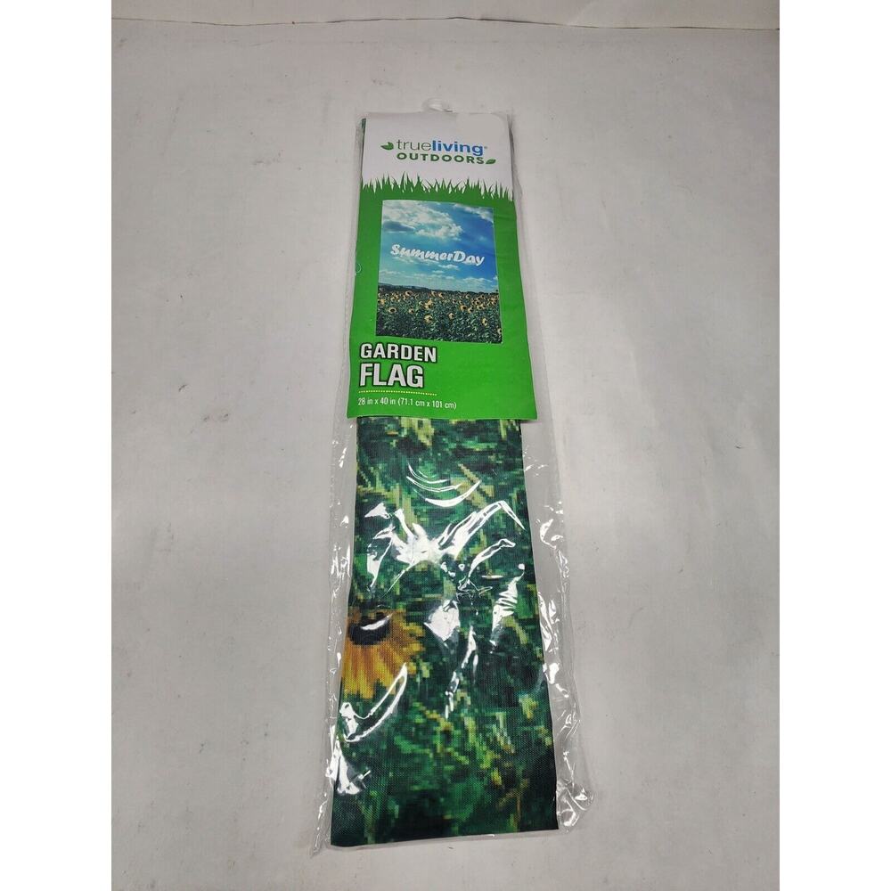 True Living Garden Flag 28" x 40" Summer Day Flowers NEW